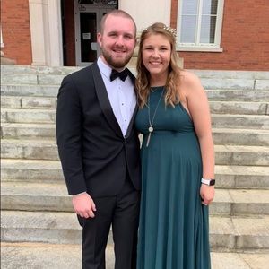 dark green formal dress